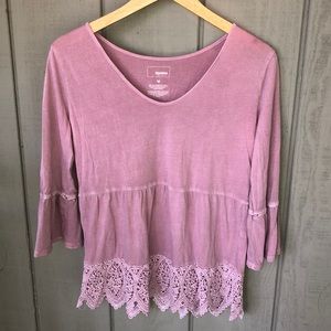 Soft pink 3/4 length sleeve Shirt
